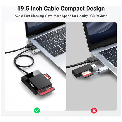 Lector De Tarjetas Ugreen Usb 3.0 Multiformato Portátil Negro - Imagen 4