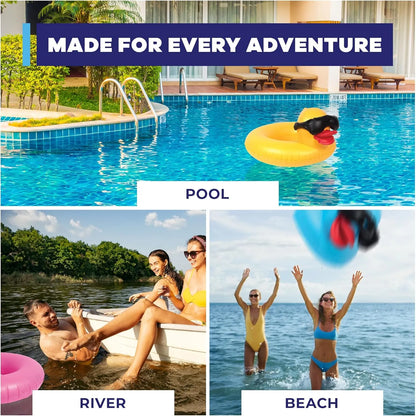 Anillo Infantil Derby Duck Flotador Inflable Para Piscina Y Playa Pack De 3