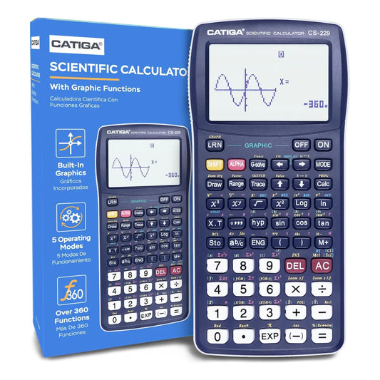 Calculadora Cientifica Grafica Catiga Azul Con Pantalla Grande Y 280 Funciones