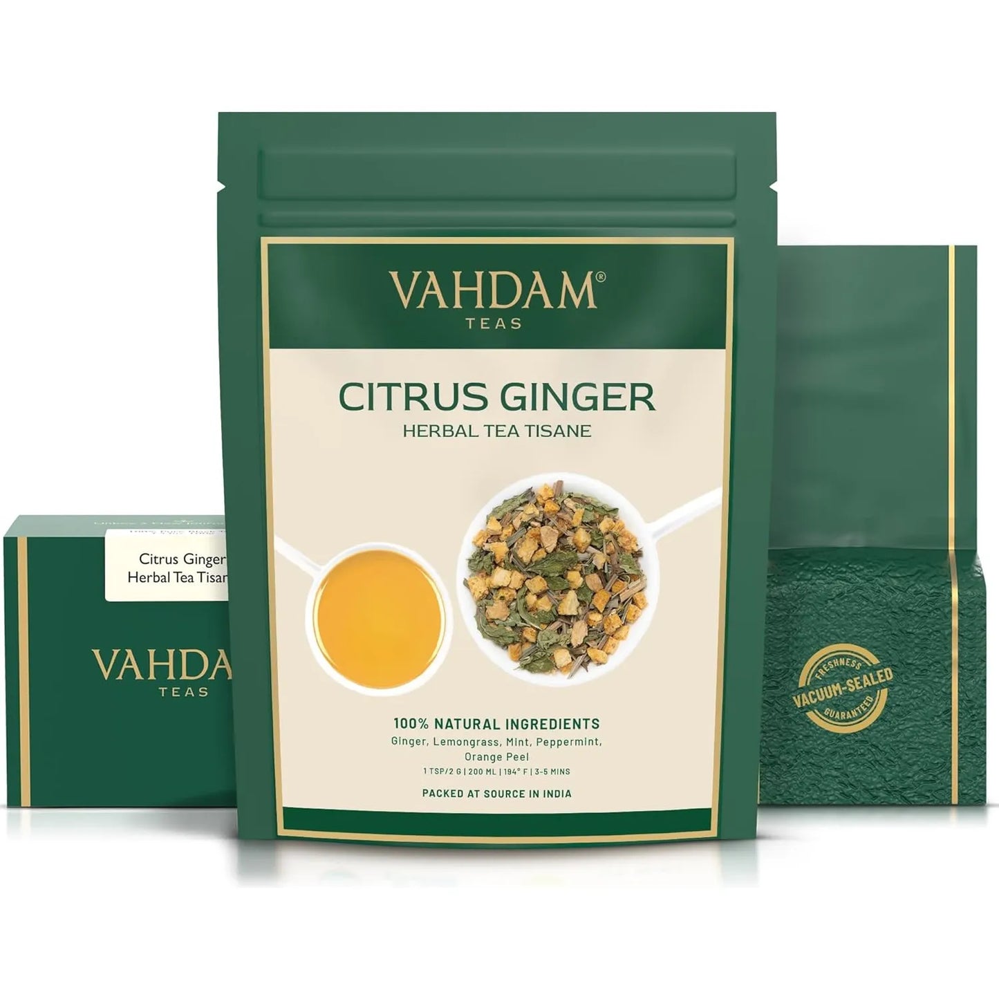 Té Vahdam India Hojas Sueltas Cúrcuma Jengibre Envio Gratis