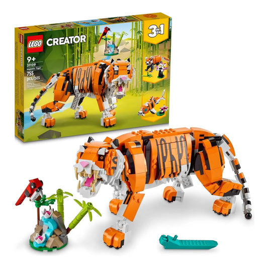 Lego Creator 31129 Tigre Panda Pez Koi Juego 3 En 1 Construye Y Transforma