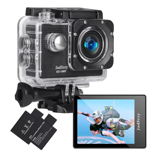 Camara De Accion FHD 1080P 12MP Impermeable 30m Con Accesorios