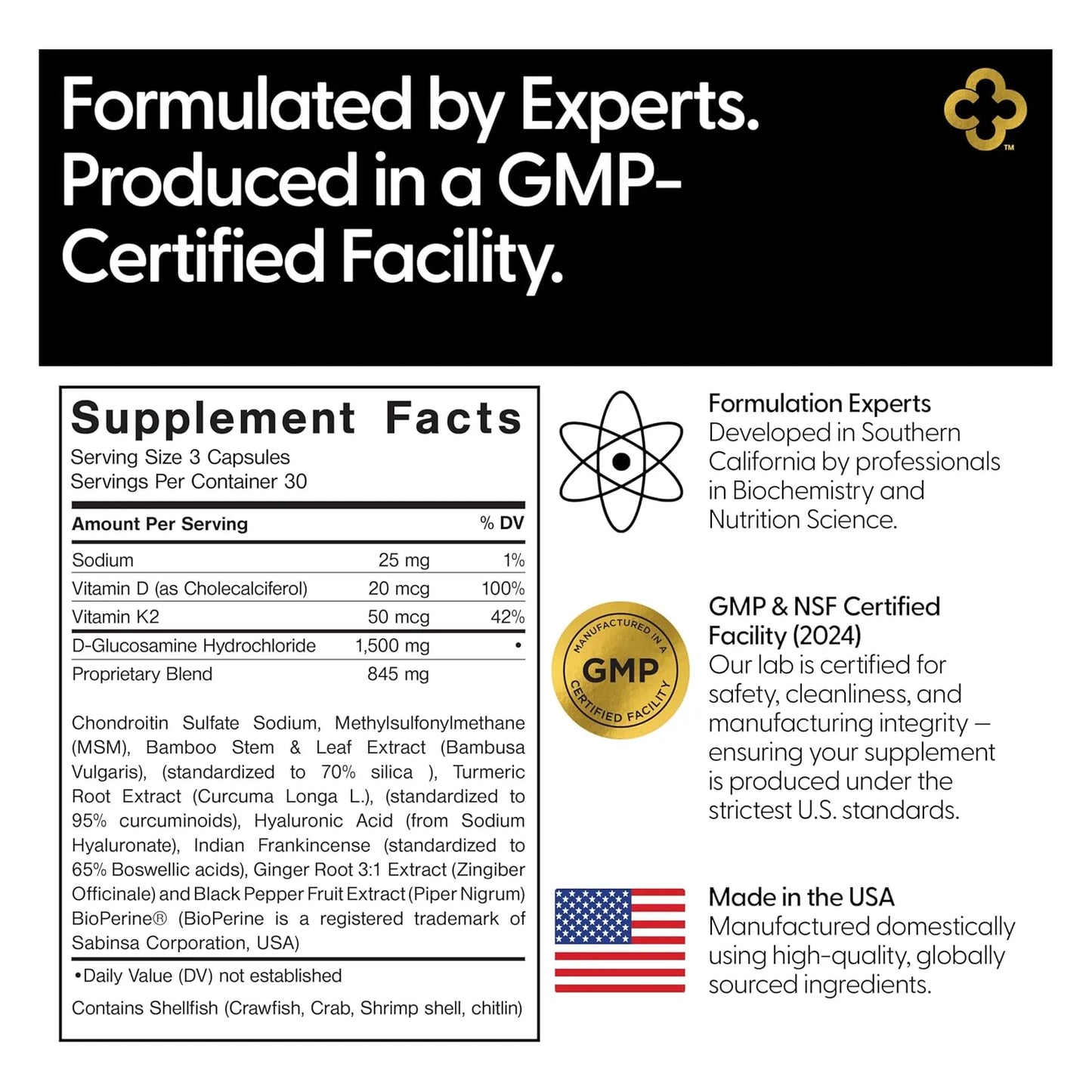 Suplemento Articular Glucosamina 1500mg Condroitina Msm Curcuma Soporte Movilidad