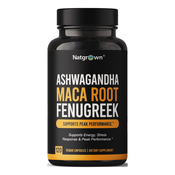 Ashwagandha Fenogreco Y Maca Capsulas Veganas 120 Unidades Energia Y Equilibrio Hormonal