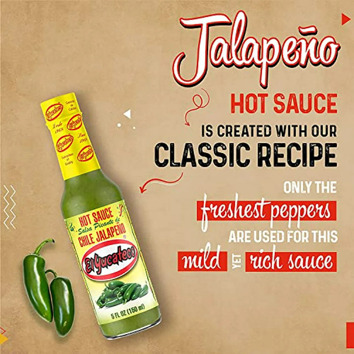 Salsa Picante Yucateca Chile Jalapeño 150 Ml Paquete Triple