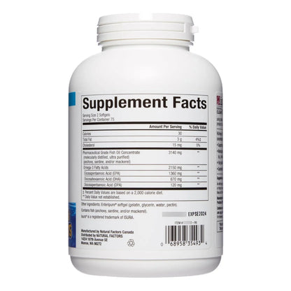 Aceite De Pescado Ultra Fuerte RxOmega 3 2150 Mg Omega 3 Alta Potencia 150 Capsulas