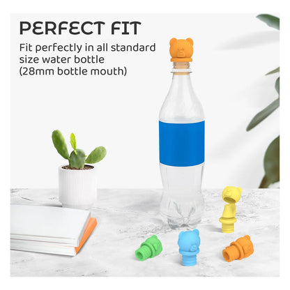 Tapas Antiderrames Silicona Para Botellas Pack De 4 Ajuste Perfecto Sin Bpa