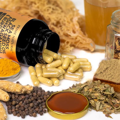 Capsulas Musgo Marino Aceite Semilla Negra Ashwagandha 120 Unidades Soporte Inmunologico Digestivo