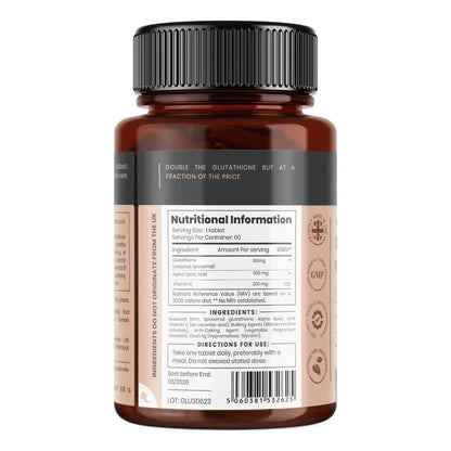 Glutatión 1000 Mg 240 Tabletas 500 Mg Glutatión 300 Mg Ácido