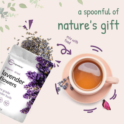 Flores De Lavanda Secas Orgánicas 907 Gramos Para Té Y Fragancia