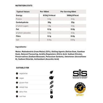Gel Energético Isotónico Sis Tropical X6 Und Carbohidratos Rápidos Sin Azúcar