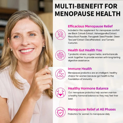 Complemento Menopausia Mujer 120 Millones Ufc Probiótico Alivia Sofocos Salud Intestinal