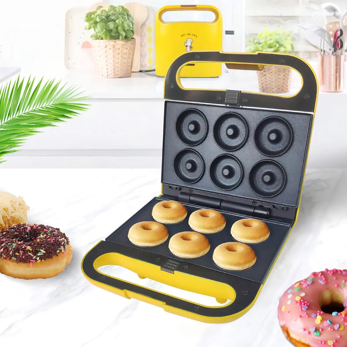 Maquina Para Donas Waffles Sandwich 3 En 1 Planchas Intercambiables Health