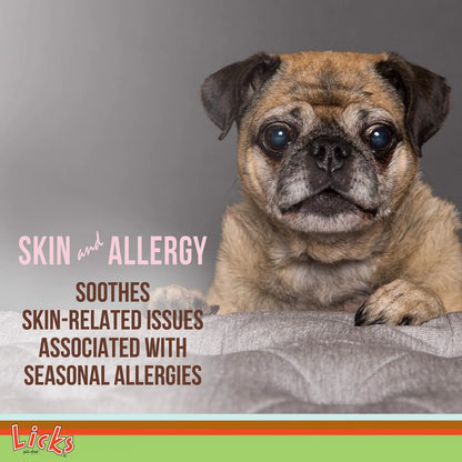 Licks Alivio Alergia Piel Perro Raza Pequeña Omega 3 Vitaminas Cúrcuma 30 Usos