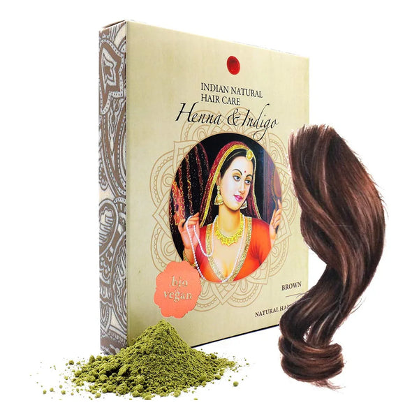 Tinte Organico Henna Indigo En Polvo Para Cabello Castaño Vegano Y Natural
