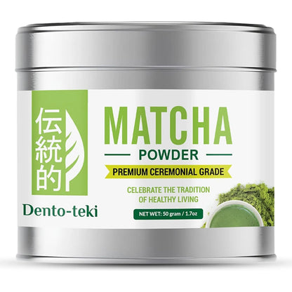 Polvo De Matcha Ceremonial Grado Premium Hojas De Té Verde Puro 1.75 Onzas Lata