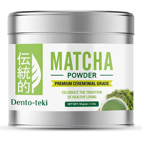 Polvo De Matcha Ceremonial Grado Premium Hojas De Té Verde Puro 1.75 Onzas Lata