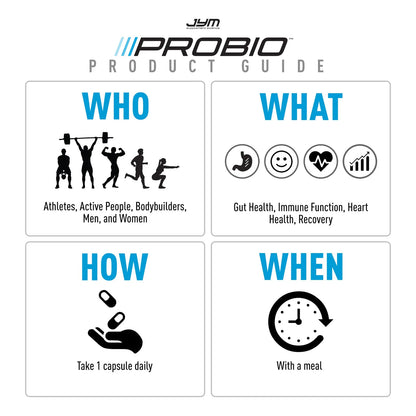 ProBio JYM Probiótico De Rendimiento Para Corazón Intestino Y Salud Inmunológica