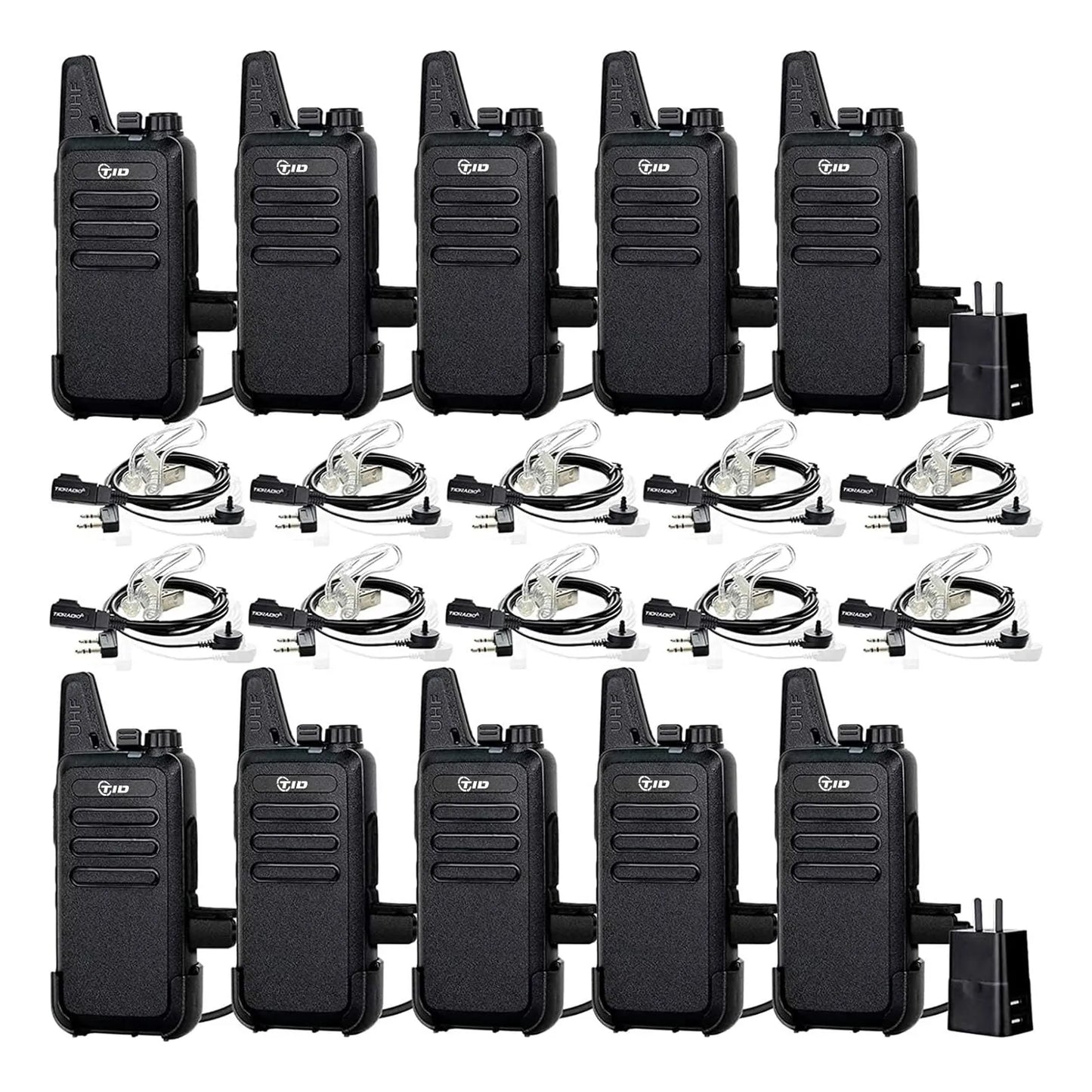 Walkie Talkies Recargables TID Radio TD-M8 2 Vias VOX Largo Alcance