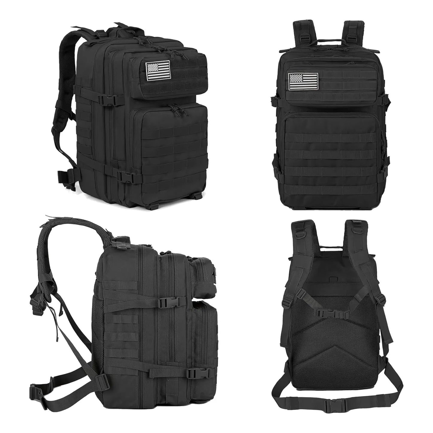 Mochila Táctica Militar QT&QY 45L Resistente Al Agua Con Sistema Molle