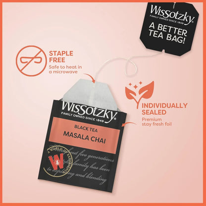 Té Negro Masala Chai Wissotzky 120 Bolsas Antioxidante Aromático