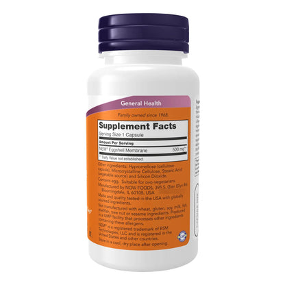 Membrana De Cáscara De Huevo 500 Mg 60 Cápsulas Vegetales Ma