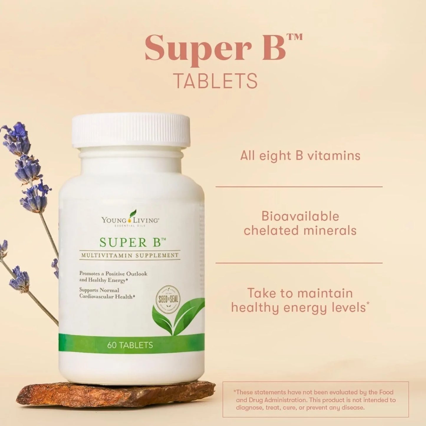 Tabletas Super B Vitaminas Minerales Energía 60 Unidades