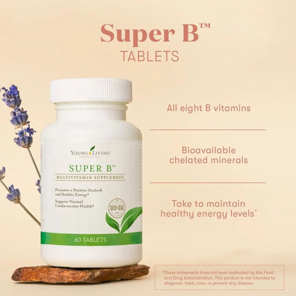 Tabletas Super B Vitaminas Minerales Energía 60 Unidades