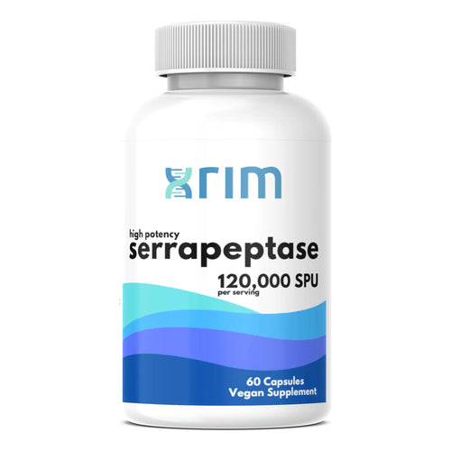 Suplemento De Enzima Serrapeptasa 120000 SPU 60 Cápsulas Veganas Respiración Y Digestión Óptimas