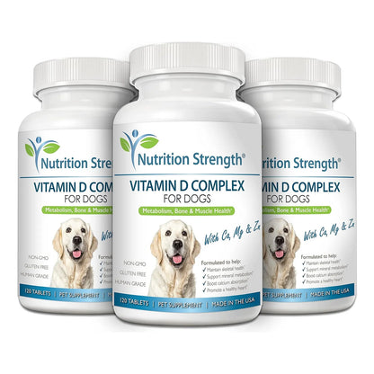 Vitamina D Perros Calcio Magnesio Zinc Dientes Fuertes Huesos Sanos 120 Tabletas