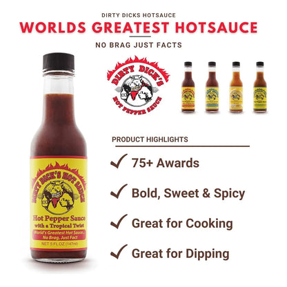 Salsa De Aji Picante Tropical Dirty Dick 150 Ml Sabor Unico Y Versatil