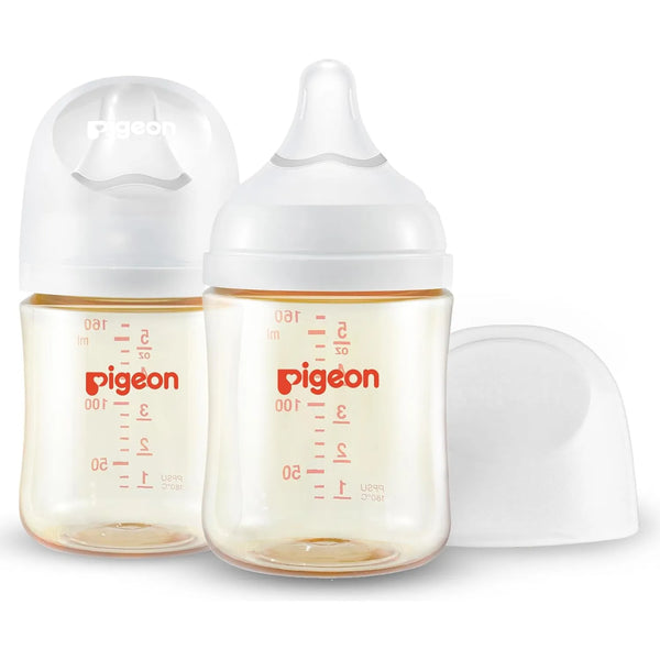 Biberon Anticolicos Pigeon Ppsu Cuello Ancho 160 Ml Pack X 2 Con Pezones Ss