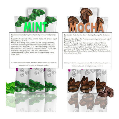 Opu Probiotics Mint Moca Instant Dissolve 5 Mil Millones UFC Salud Intestinal