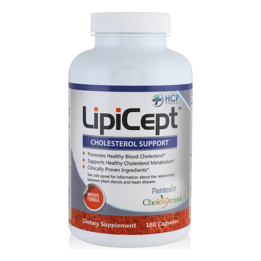 LipiCept Suplemento Natural Para Colesterol Con Esteroles Vegetales 180 Caps
