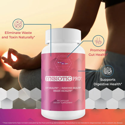 Synbiotic Pro Probióticos Prebióticos Simbióticos Salud Intestinal 40 Mil Millones UFC