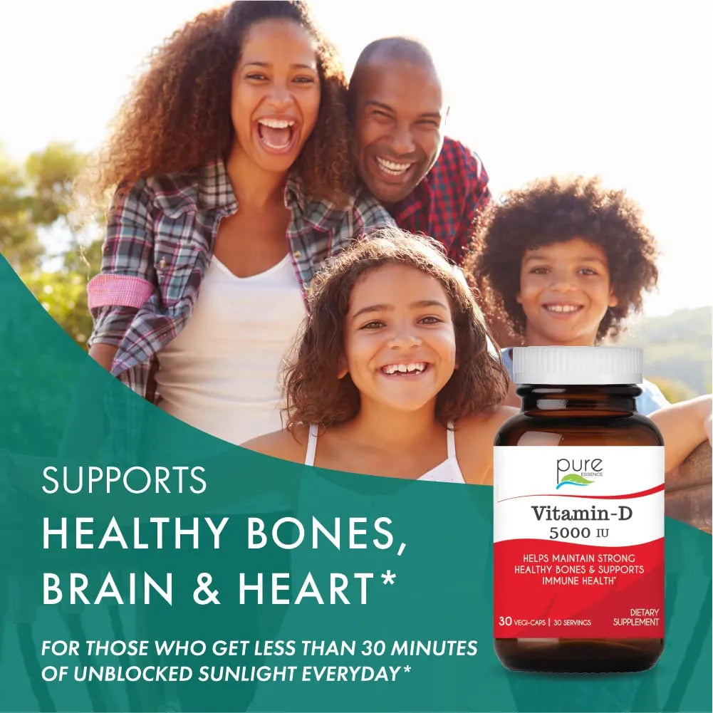 Vitamina D 5000 Ui Colecalciferol Pura 30 Cápsulas Naturales