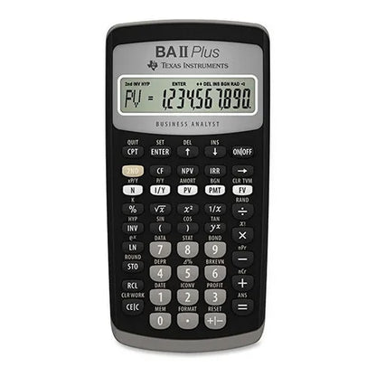 Calculadora Financiera Texas Instruments BA II Plus Color Negro Precisión Profesional