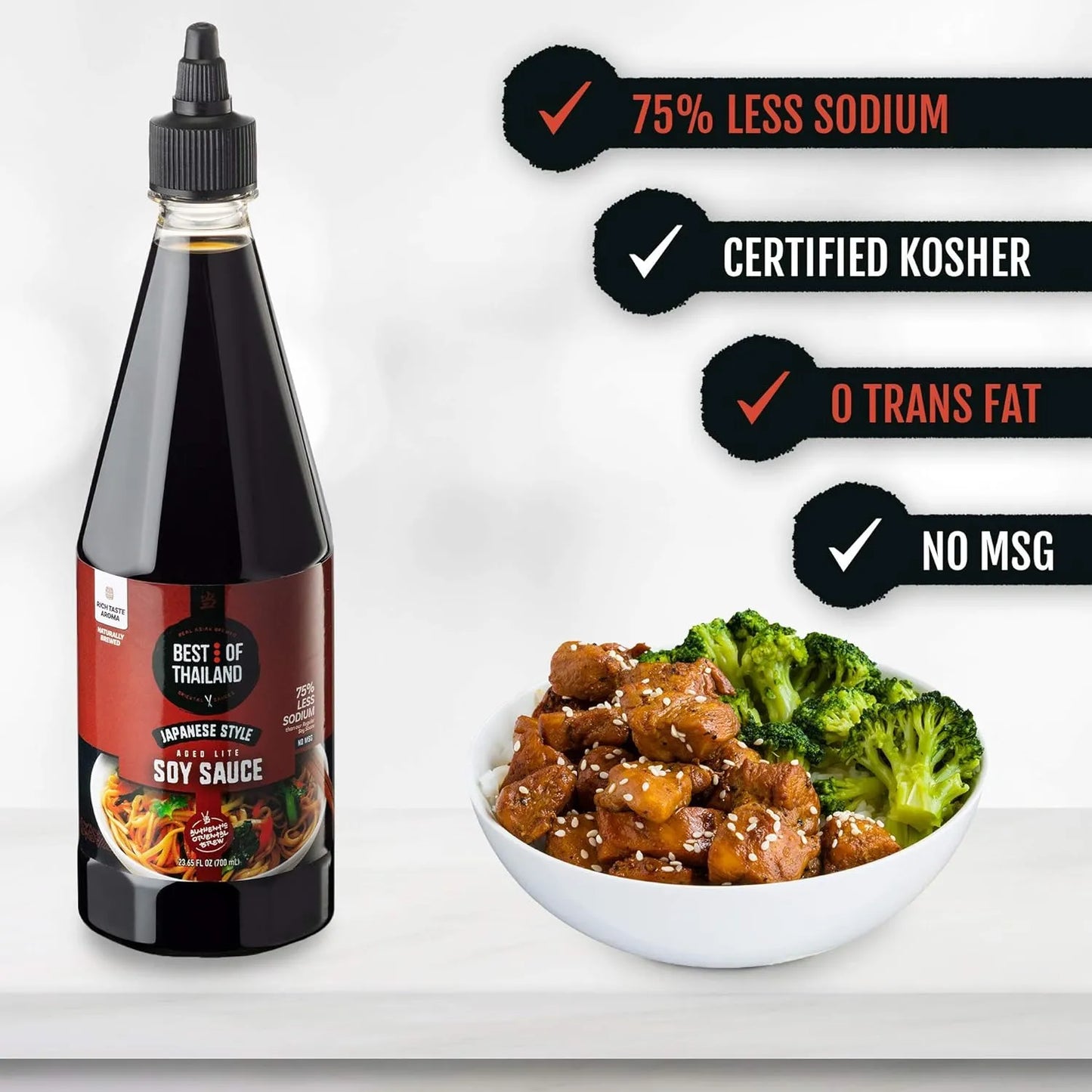 Salsa De Soja Baja En Sodio 700ml 2 Botellas Sin Msg Auténtica Cocina Japonesa