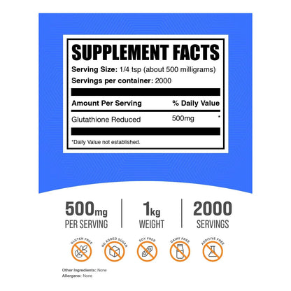 Glutatión Reducido En Polvo Puro 453g Antioxidante Potente