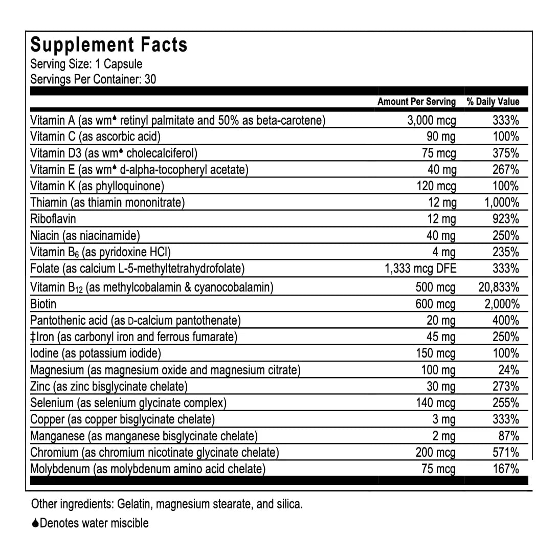 Multivitaminico Bariatrico CelebrateOne 45 Mg Hierro 30 Capsulas Suplemento Postcirugia