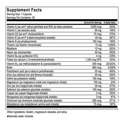 Multivitaminico Bariatrico CelebrateOne 45 Mg Hierro 30 Capsulas Suplemento Postcirugia