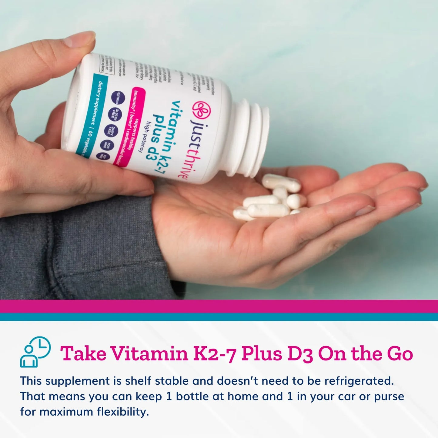 Vitamina K2 7 Plus D3 Suplemento Salud Inmunologica Cardiaca Y Osea 60 Capsulas