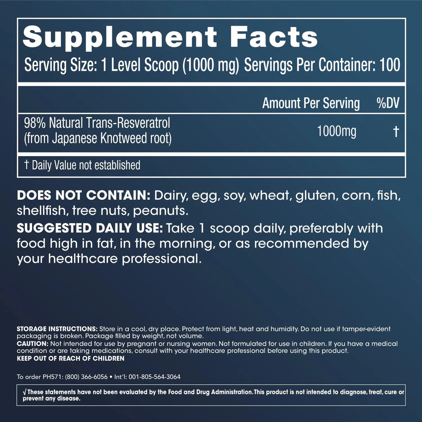Polvo De TransResveratrol Micronizado 1000 Mg Grado Farmacéutico Puro 98 Absorción Superior