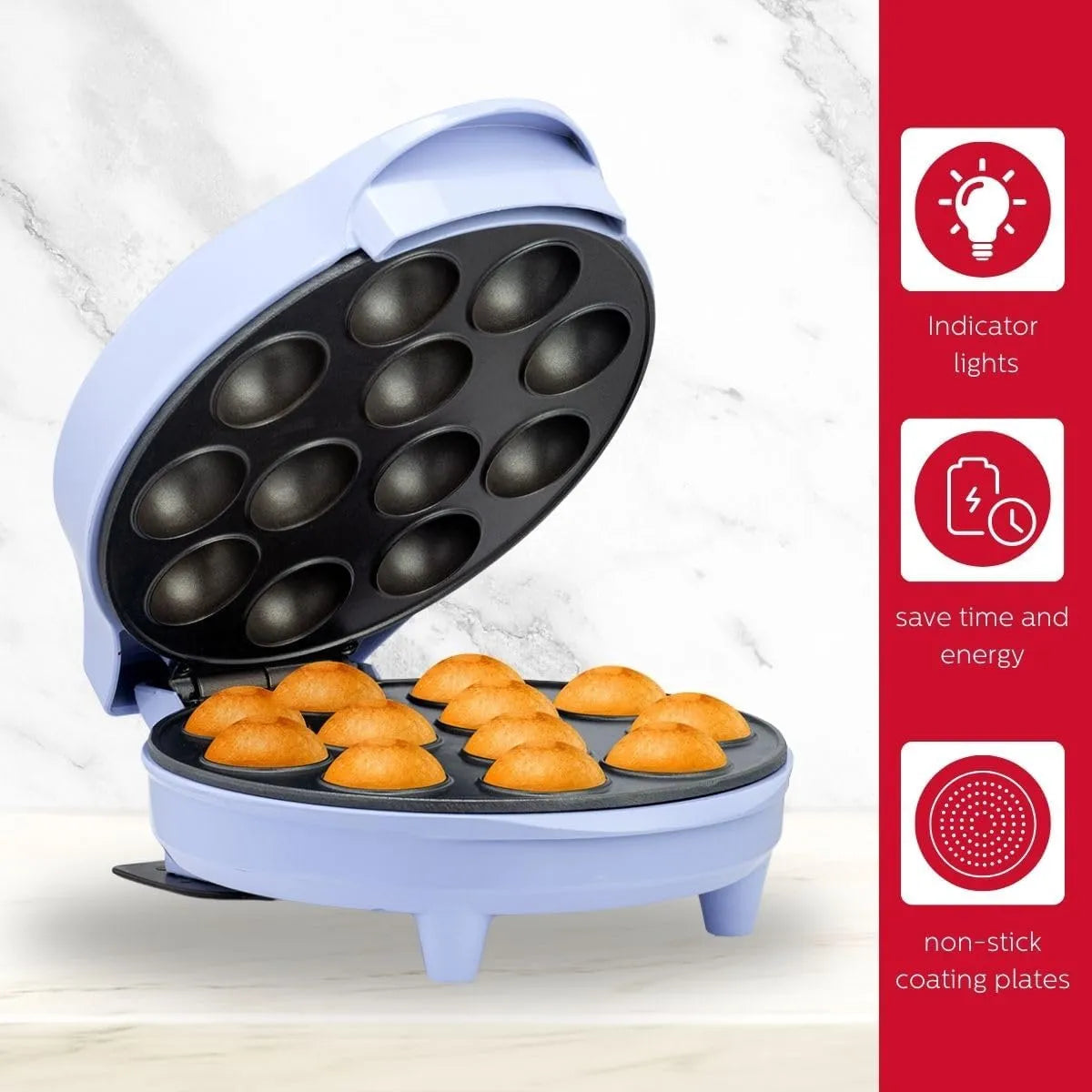 Maquina Para Hacer Pasteles Holstein Housewares 12 Paletas Antiadherente Facil Limpieza