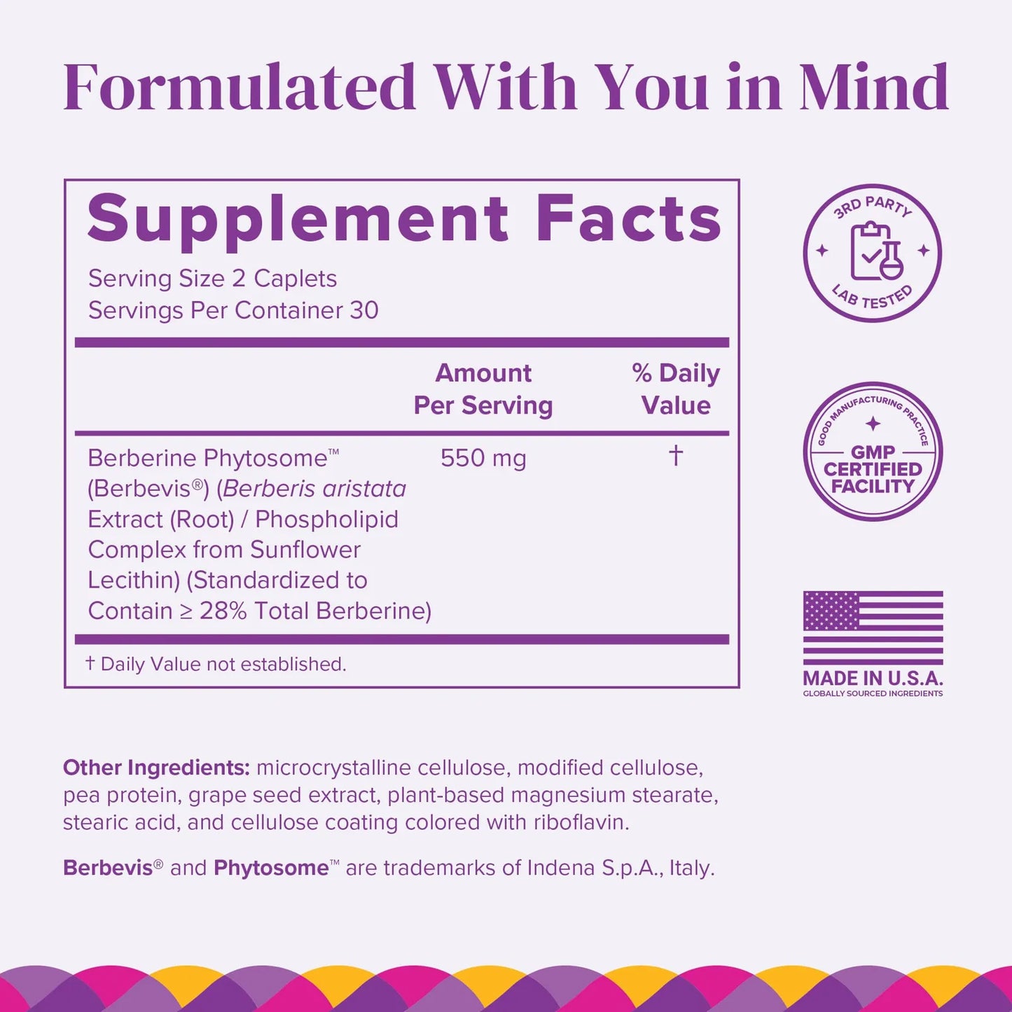Fitosoma De Berberina 550 Mg Soporte Metabolico 60 Capsulas