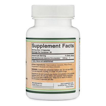 Suplemento Nad Double Wood 500mg Booster Vegetariano Para Longevidad Y Energía - Imagen 4