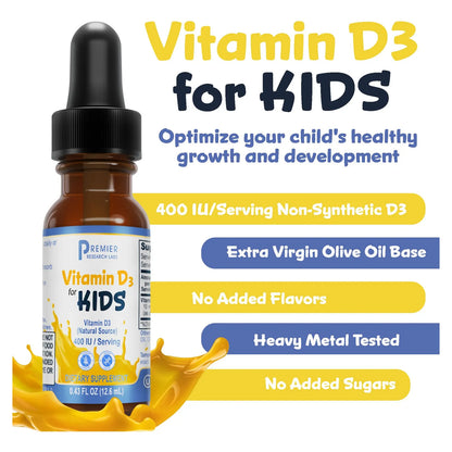 Vitamina D3 Liquida Para Niños 400 UI Desarrollo Cerebral E Inmunidad