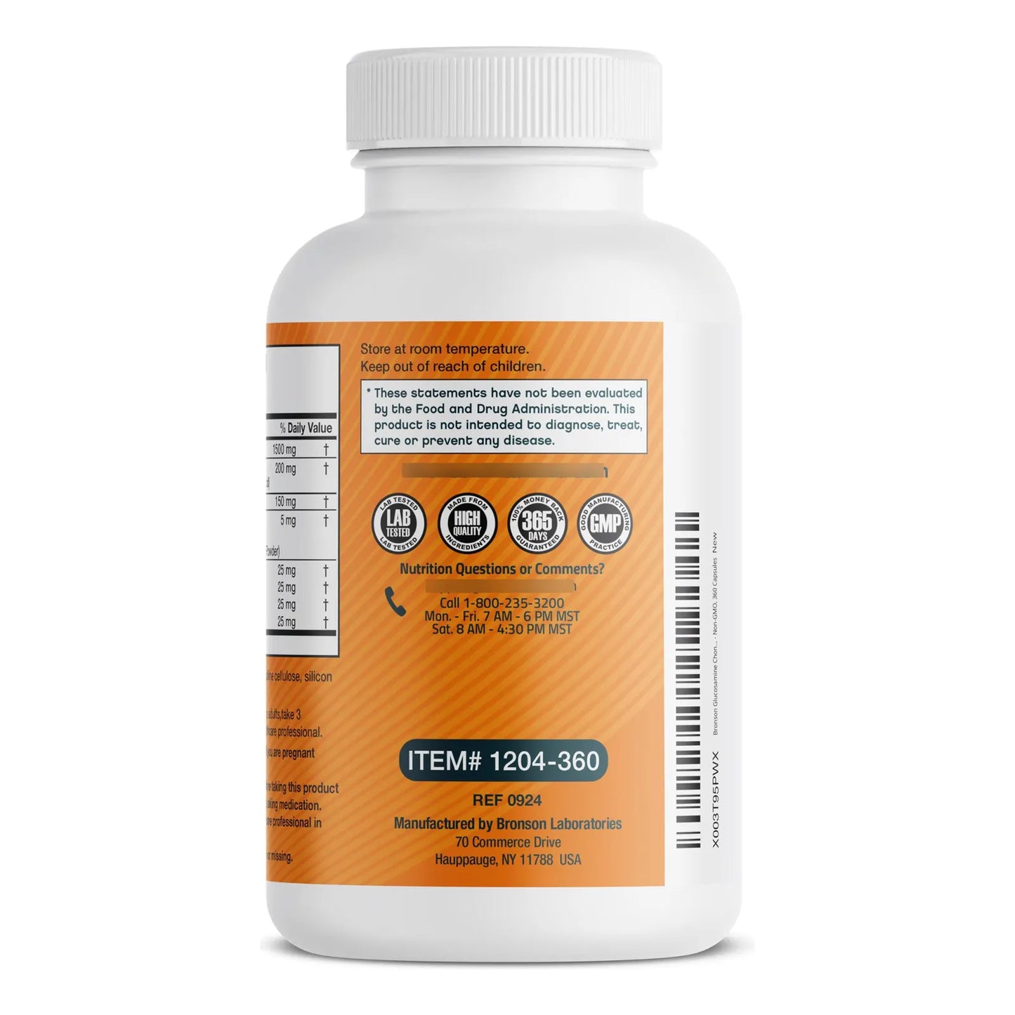 Glucosamina Condroitina Cúrcuma MSM 360 Cápsulas Fórmula Avanzada Para Articulaciones