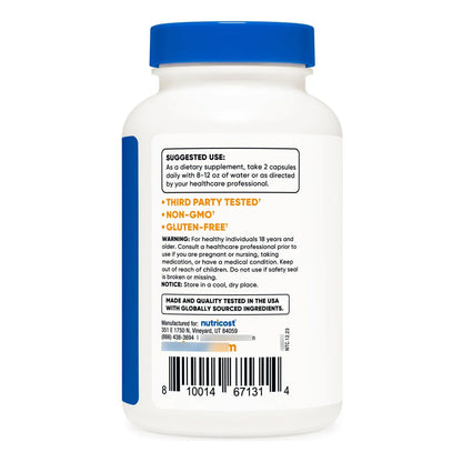 L Prolina 1000 Mg 180 Capsulas 500 Mg Por Capsula Sin Omg Sin Gluten