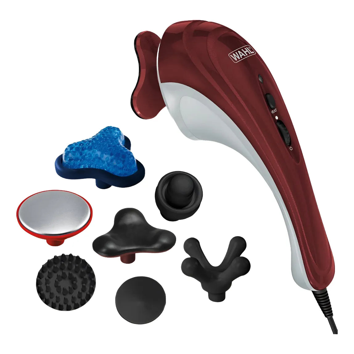 Masajeador Wahl Terapia Fría Y Caliente Con 7 Accesorios Alivio Muscular Profesional